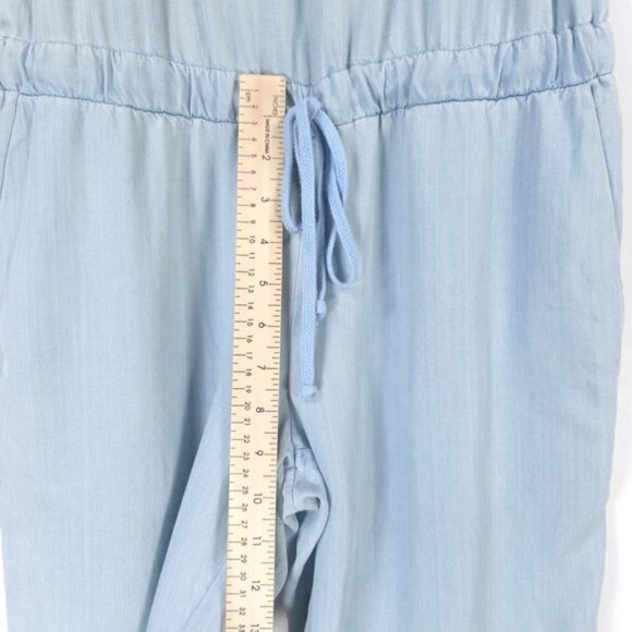 Cloth & Stone‎ Deep Surplice Back Blue Chambray Jumpsuit TENCEL 06609-670 SMALL - Picture 11 of 14